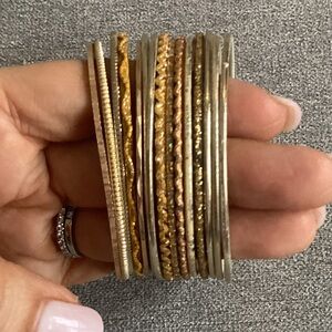 Elegant Gold Bangle Set